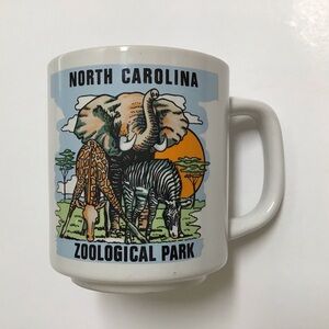 North Carolina Zoological Park Souvenir Coffee Mug Tea Cup Asheboro NC Vintage